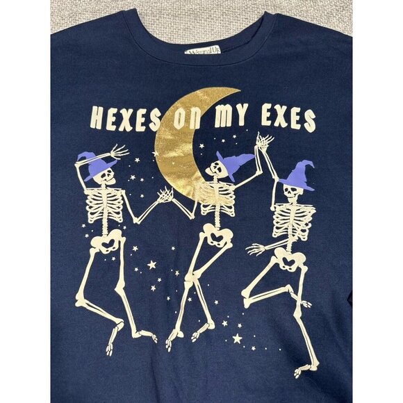 Wound Up Sweatshirt Womens XXXL 21 Blue Hexes On My Exes Halloween - Picture 3 of 8